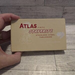 FIRTH‎ STAYBRITE VINTAGE SET OF 6 STAINLESS STEEL TEASPOONS BOXED